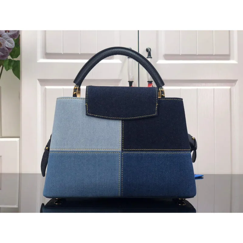 LV M59269 Louis Vuitton Capucines BB Handbag Blue