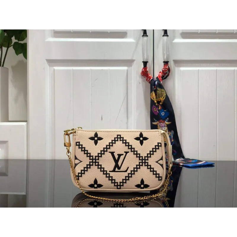 LV M81140 Louis Vuitton Mini Pochette Accessoires Bag Beige