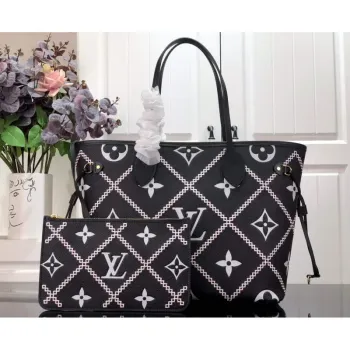 Louis Vuitton M46040 LV M46039 Neverfull MM black