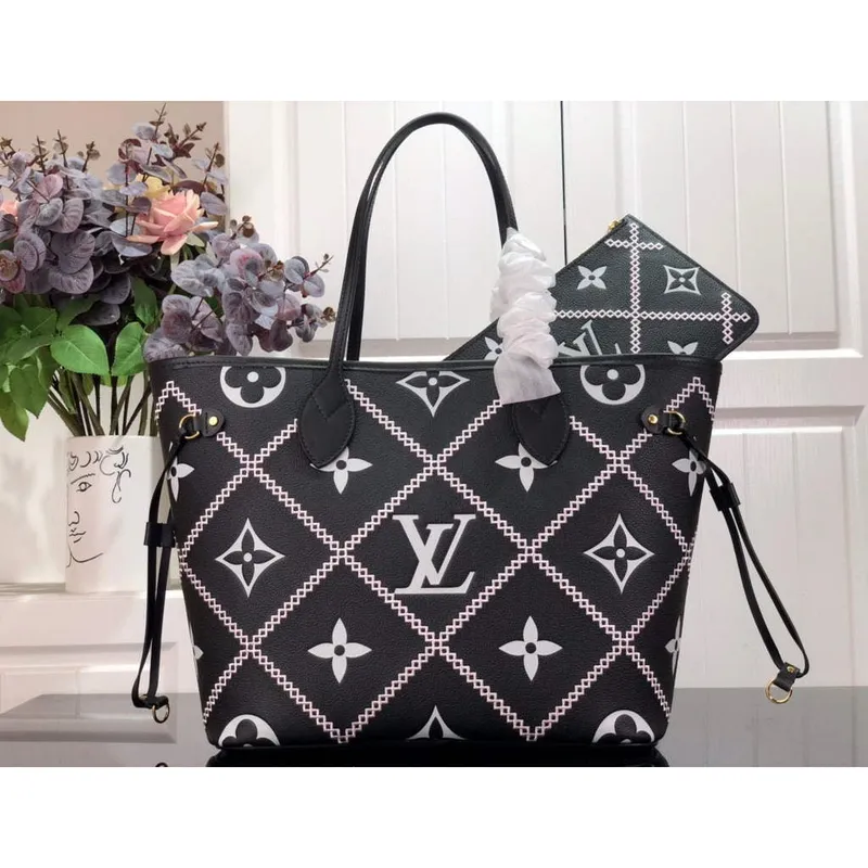 Louis Vuitton M46040 LV M46039 Neverfull MM black