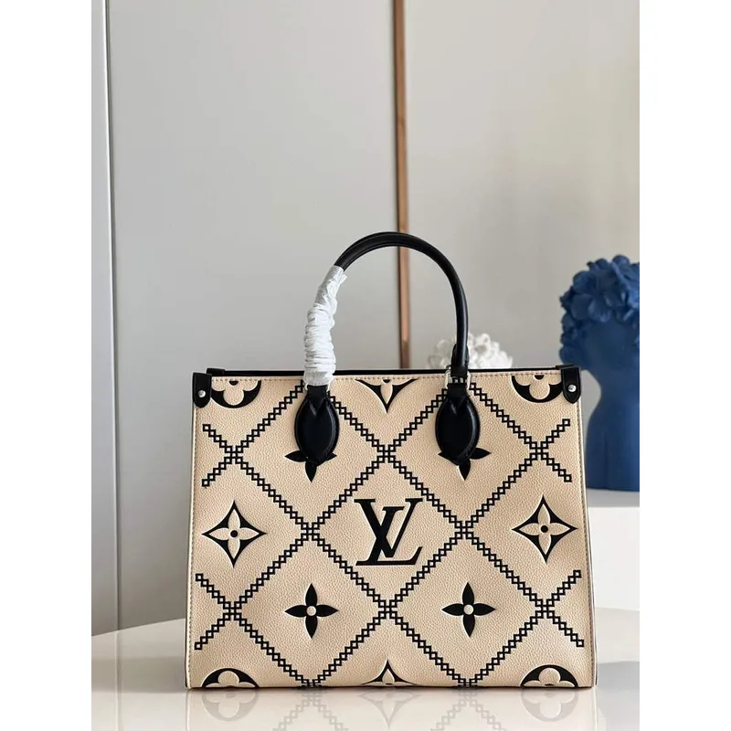 Louis Vuitton M46016 LV M46015 Onthego MM Monogram Crame
