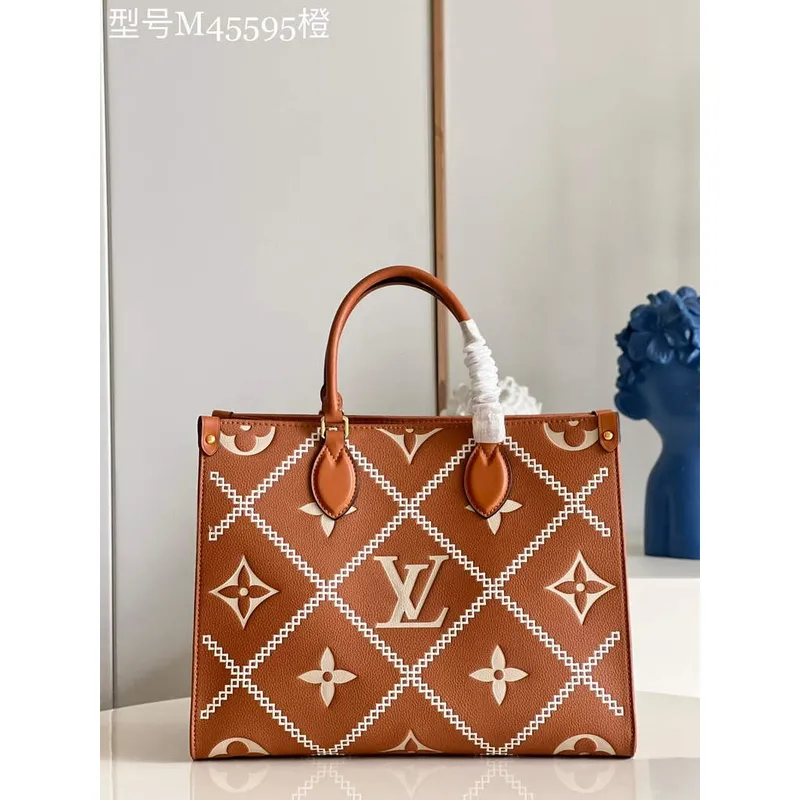Louis Vuitton M46015 LV M46016 Onthego MM Monogram Arizona Brown