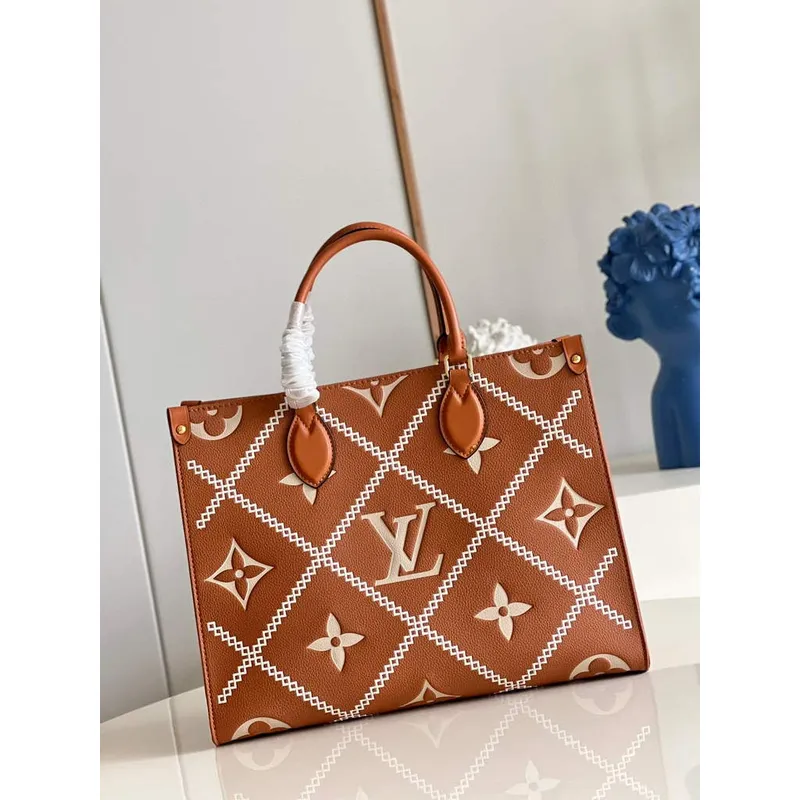 Louis Vuitton M46015 LV M46016 Onthego MM Monogram Arizona Brown