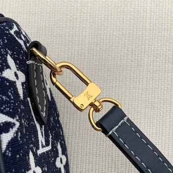 LV M81168 Louis Vuitton Nano Speedy Denim Leather Bag