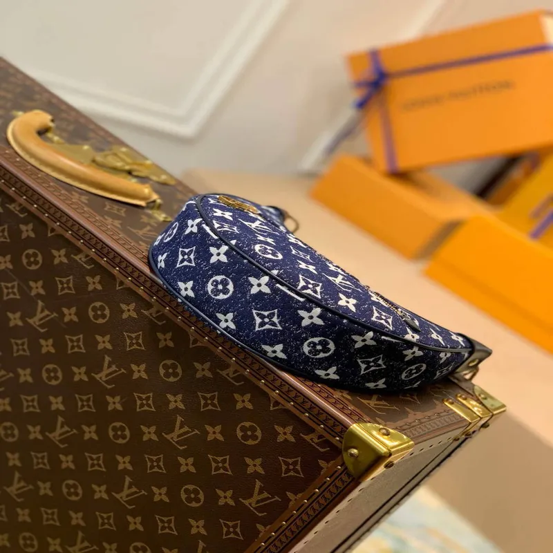 LV M81166 Louis Vuitton Loop Monogram Denim Leather Bag