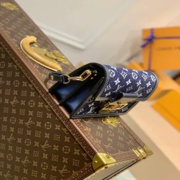 LV M59716 Louis Vuitton Mini Dauphine Denim Leather Bag