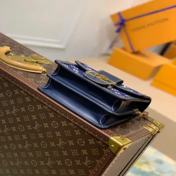 LV M59716 Louis Vuitton Mini Dauphine Denim Leather Bag