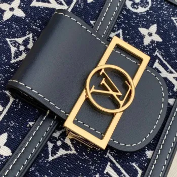 LV M59716 Louis Vuitton Mini Dauphine Denim Leather Bag