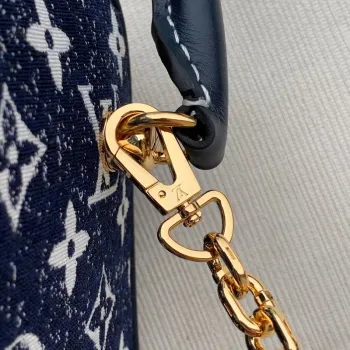 LV M59611 Louis Vuitton Square Denim Leather Bag