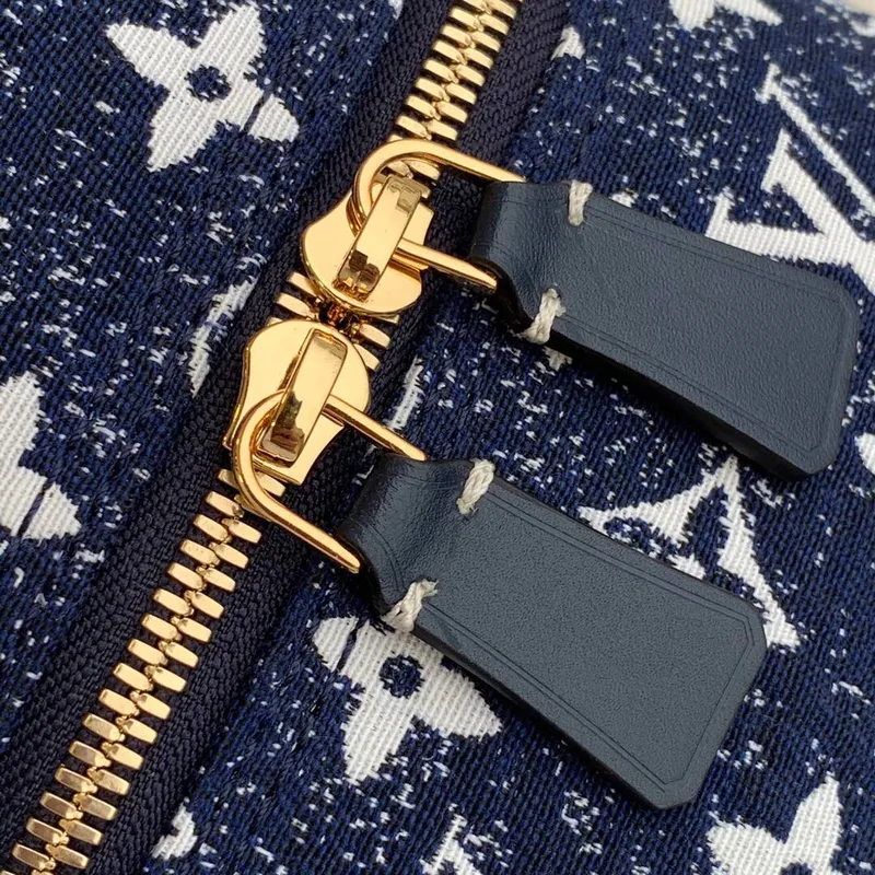 LV M59611 Louis Vuitton Square Denim Leather Bag