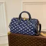 LV M59609 Louis Vuitton Speedy Bandouliere 25 Denim Leather Bag