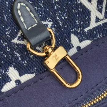 LV M59608 Louis Vuitton Onthego MM Denim Leather Bag