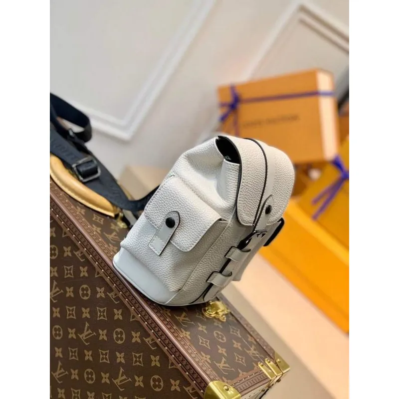 LV M58493 Louis Vuitton Christopher XS Bag White M58495