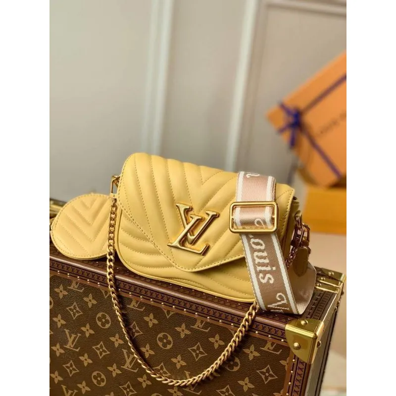 LV M57942 Louis Vuitton New Wave Multi Pochette Bag M56468 Yellow