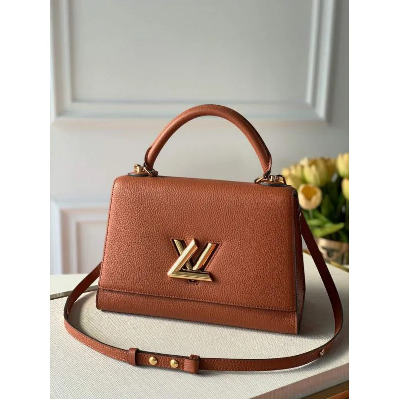 LV M57897 Louis Vuitton Twist One Handle PM Bag M57214 Brown