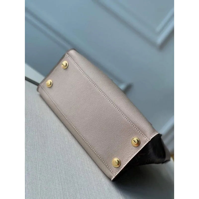 LV M57729 Louis Vuitton On My Side PM Tote Bag M57728 Greige