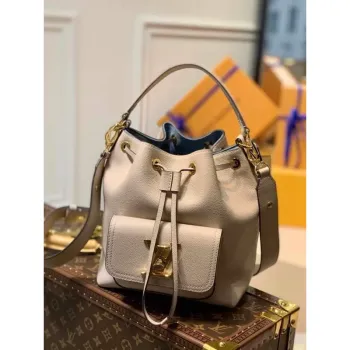 LV M57688 Louis Vuitton Lockme Bucket Bag M57687 M57689 Greige