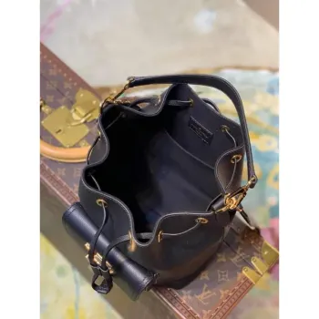 LV M57687 Louis Vuitton Lockme Bucket Bag M57688 M57689 Black