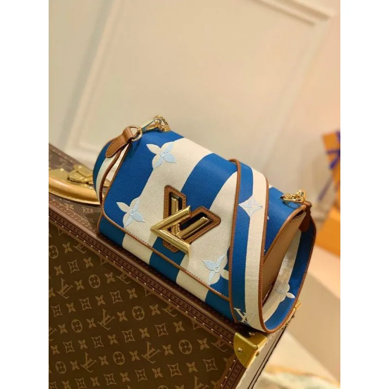 LV M57659 Louis Vuitton M57722 twist MM Other Leathers Shoulder Bag Blue