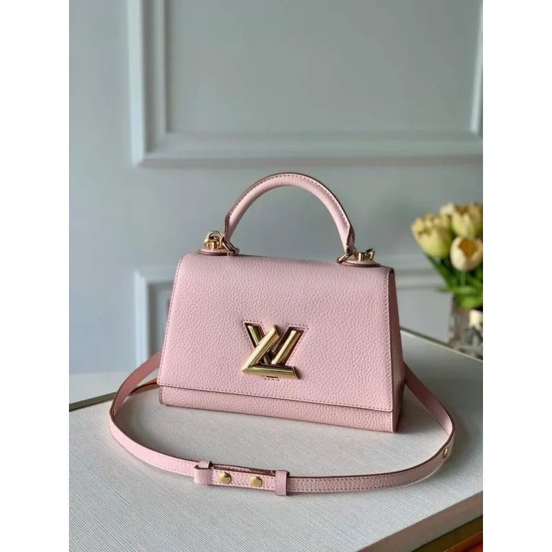 LV M57214 Louis Vuitton Twist One Handle PM Bag M57897 Greige