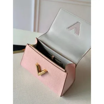 LV M57214 Louis Vuitton Twist One Handle PM Bag M57897 Greige