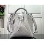LV M58483 Louis Vuitton Muria Mahina Bucket Bag Snow White