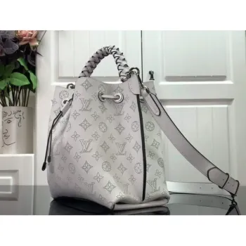 LV M58483 Louis Vuitton Muria Mahina Bucket Bag Snow White