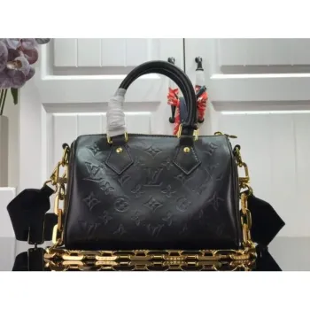 LV M58631 Louis Vuitton Speedy Bandouliere 22 Bag Black