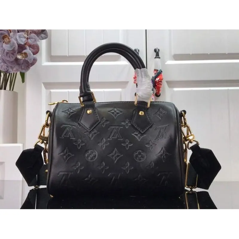 LV M58631 Louis Vuitton Speedy Bandouliere 22 Bag Black