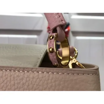 LV N98387 Louis Vuitton Capucines BB Handbag Gray Pink