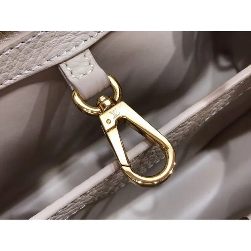 LV N98387 Louis Vuitton Capucines BB Handbag Gray Pink