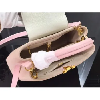LV N98387 Louis Vuitton Capucines BB Handbag Gray Pink