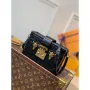 LV N93144 Louis Vuitton Petite Malle crocodilien brillant Bag N93145 Black