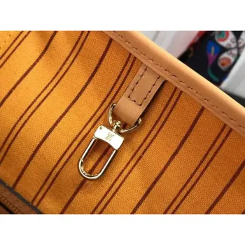 LV N50047 Louis Vuitton Neverfull MM Damier Azur Canvas Bag Pink