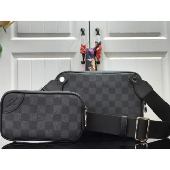 LV N50018 Louis Vuitton Scott Messenger Shoulder Bag Black