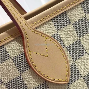 LV N41361 Louis Vuitton Neverfull MM Damier Azur N41605 Bag Beige