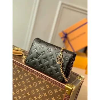 LV M80742 Louis Vuitton Pochette Coussin Other Leather Bag Black