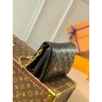 LV M80742 Louis Vuitton Pochette Coussin Other Leather Bag Black