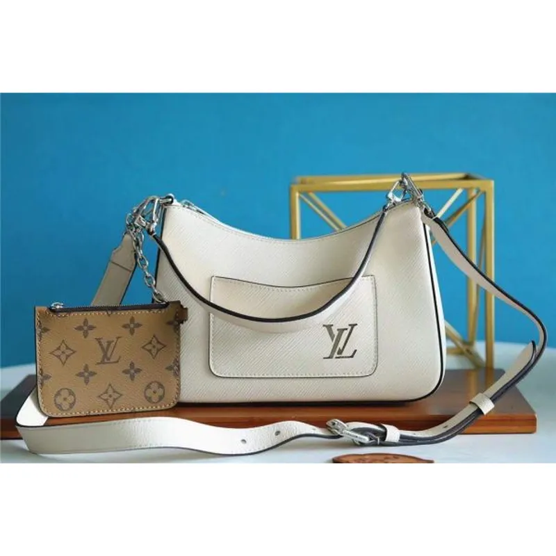 LV M80688 Louis Vuitton Marelle Epi Handbag M80794 M80689 Quartz White