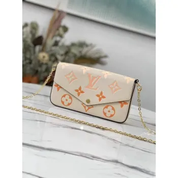 LV M80498 Louis Vuitton Félicie Pochette Bag Cream