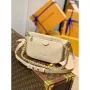 LV M80447 Louis Vuitton M80399 Multi Pochette Accessoires Bag Creme
