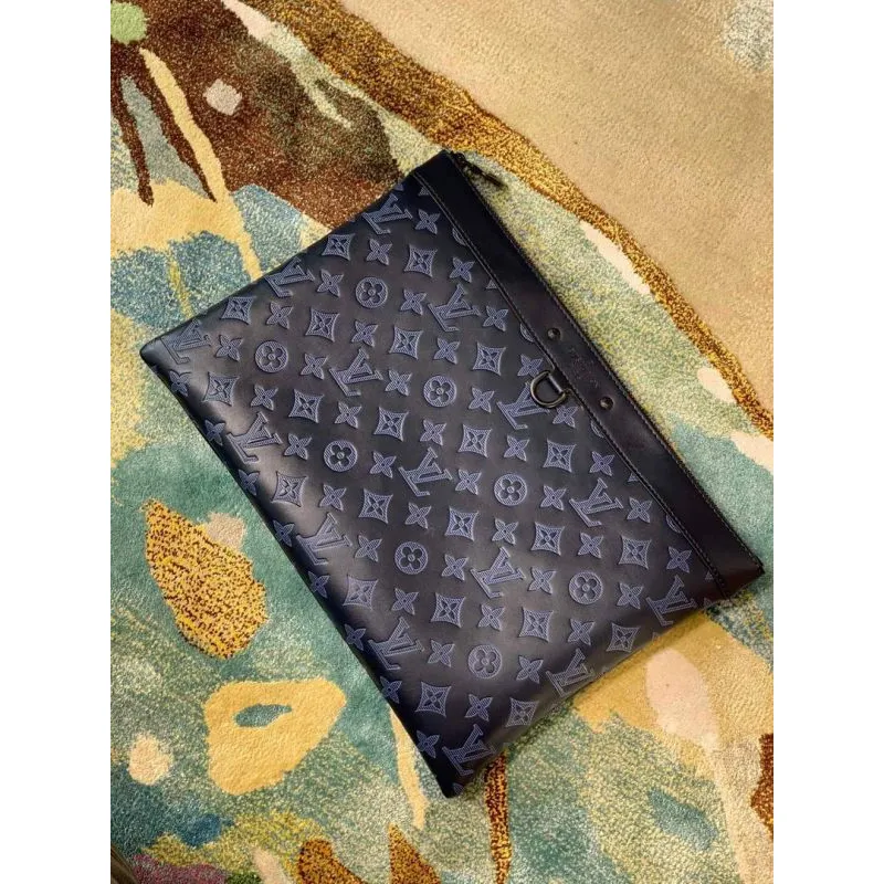 LV M80425 Louis Vuitton Discovery Pochette GM Bag Navy Blue