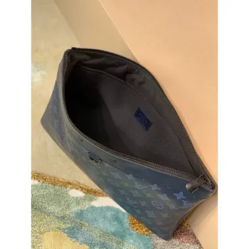 LV M80425 Louis Vuitton Discovery Pochette GM Bag Navy Blue