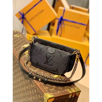 LV M80399 Louis Vuitton M80447 Multi Pochette Accessoires Bag Black