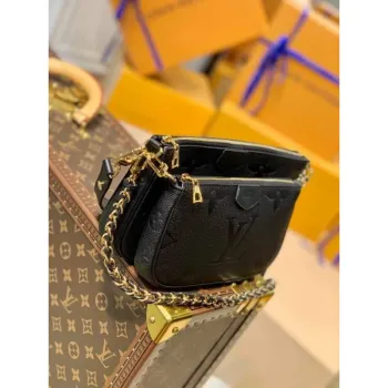 LV M80399 Louis Vuitton M80447 Multi Pochette Accessoires Bag Black