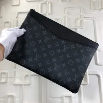 LV M62048 Louis Vuitton Daily Pouch Monogram Eclipse Canvas Bag M62942