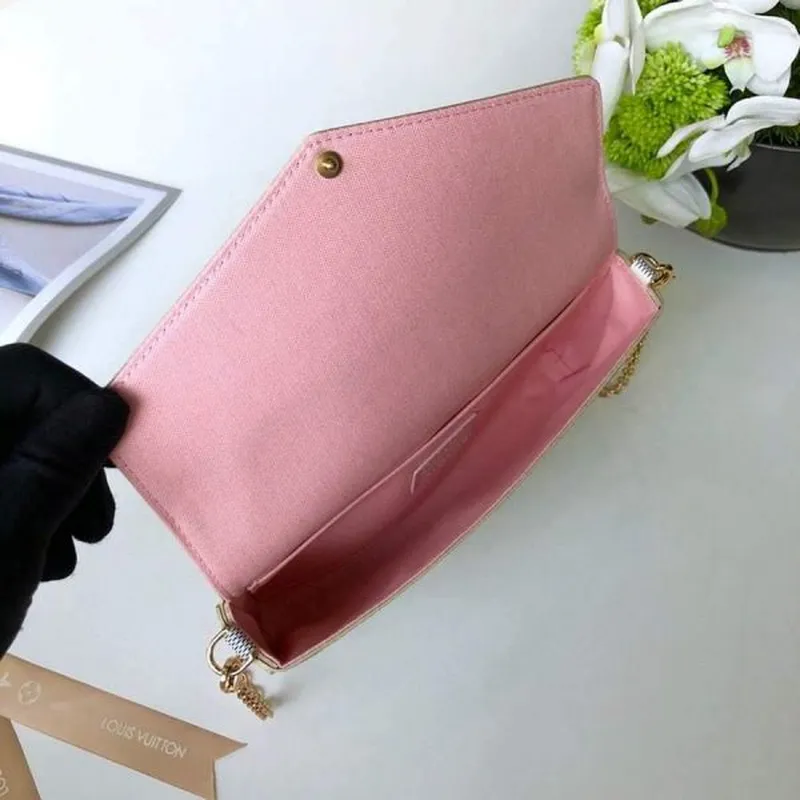 LV M61276 Louis Vuitton Felicie Pochette Bag Damier Azur