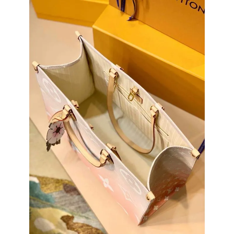 LV M57640 Louis Vuitton Onthego GM Tote Bag Brume Gray