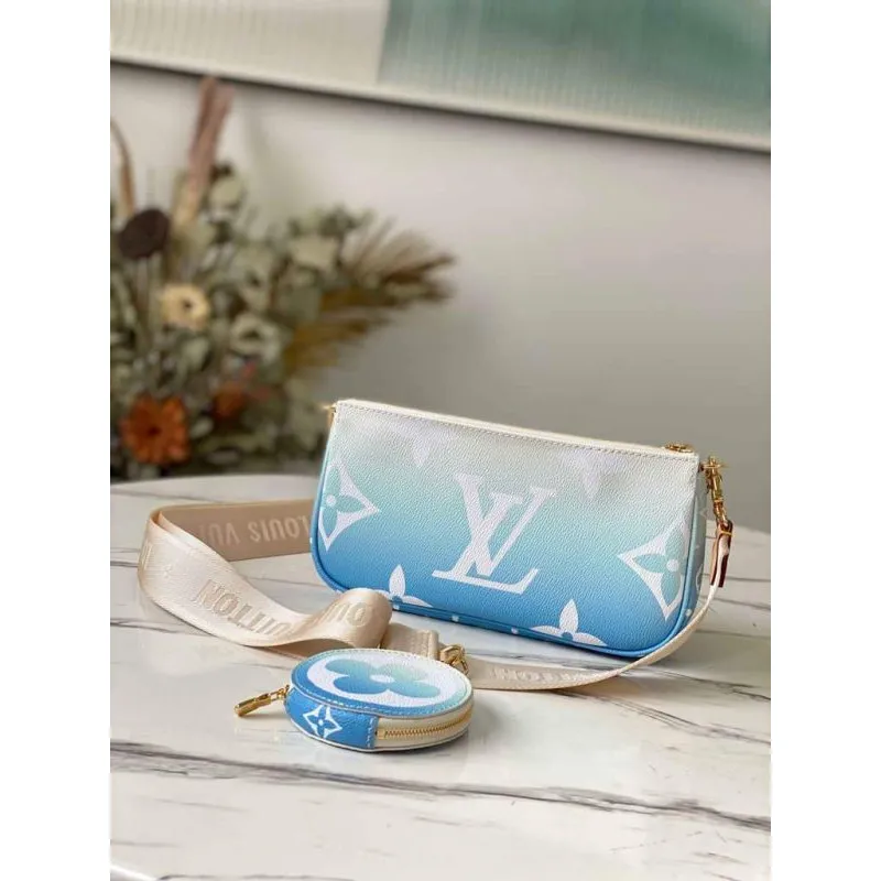LV M57633 Louis Vuitton M57634 Multi Pochette Accessoires Bag Blue