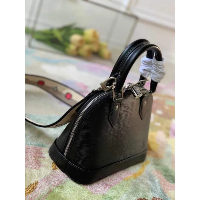 LV M57540 Louis Vuitton Alma BB Handbag Black